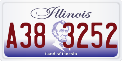IL license plate A383252