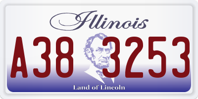 IL license plate A383253