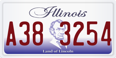 IL license plate A383254