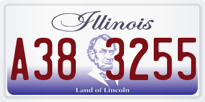 IL license plate A383255