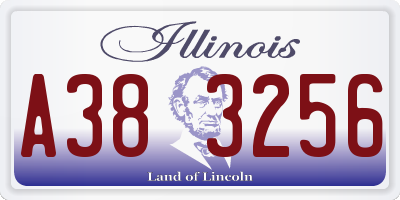 IL license plate A383256