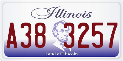 IL license plate A383257