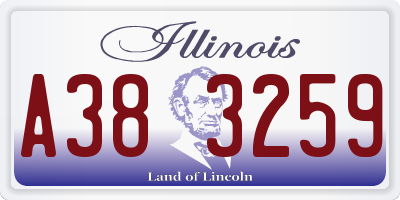 IL license plate A383259