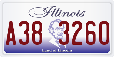 IL license plate A383260