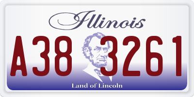 IL license plate A383261