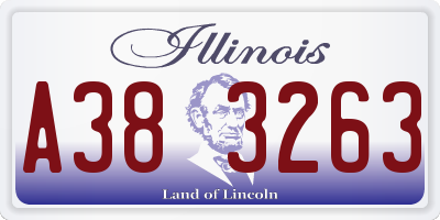 IL license plate A383263