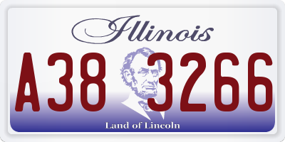 IL license plate A383266
