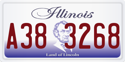 IL license plate A383268