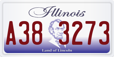 IL license plate A383273