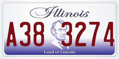 IL license plate A383274