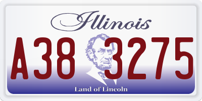 IL license plate A383275