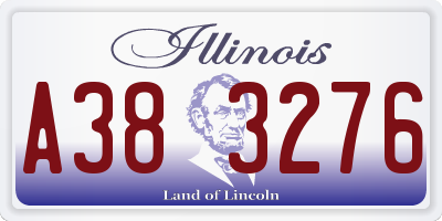 IL license plate A383276