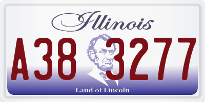 IL license plate A383277