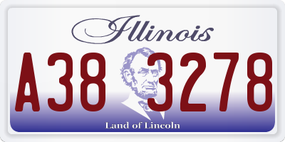 IL license plate A383278
