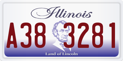 IL license plate A383281