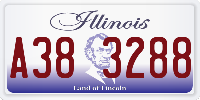 IL license plate A383288