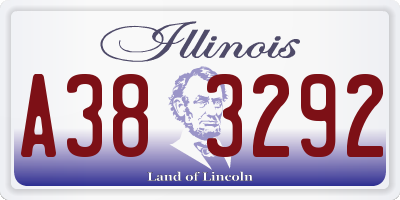 IL license plate A383292