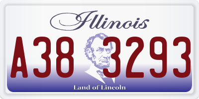 IL license plate A383293