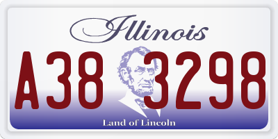IL license plate A383298