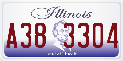 IL license plate A383304