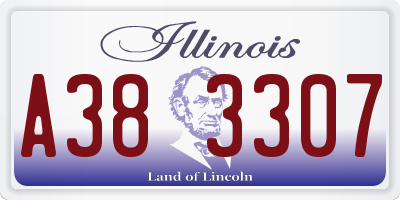 IL license plate A383307