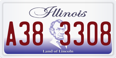 IL license plate A383308
