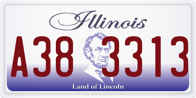 IL license plate A383313