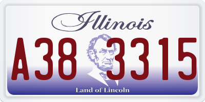 IL license plate A383315