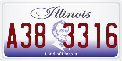IL license plate A383316
