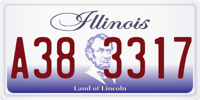IL license plate A383317