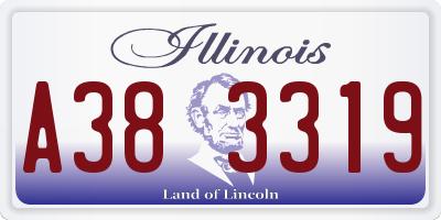 IL license plate A383319