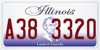 IL license plate A383320