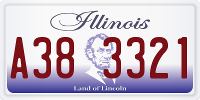 IL license plate A383321