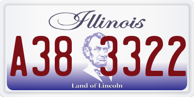 IL license plate A383322