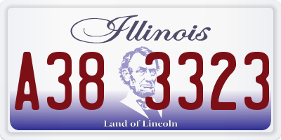 IL license plate A383323