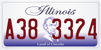 IL license plate A383324