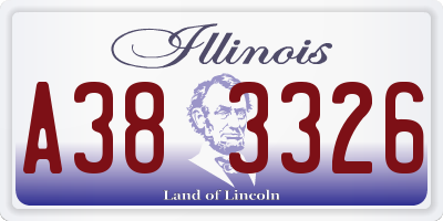 IL license plate A383326