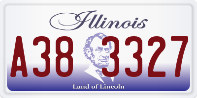 IL license plate A383327