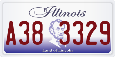 IL license plate A383329