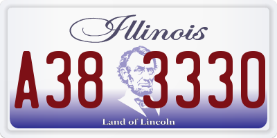 IL license plate A383330