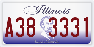 IL license plate A383331