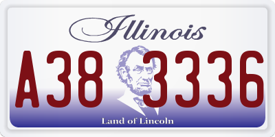 IL license plate A383336