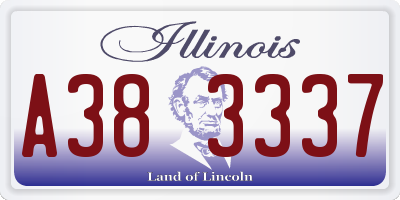 IL license plate A383337
