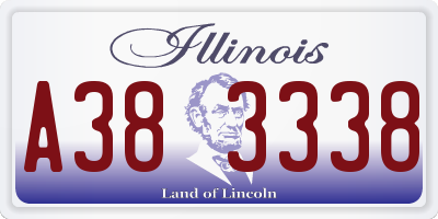IL license plate A383338