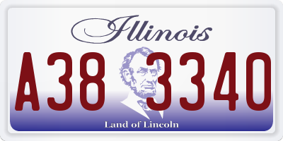 IL license plate A383340