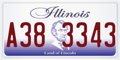 IL license plate A383343