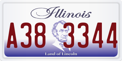 IL license plate A383344