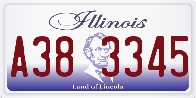 IL license plate A383345
