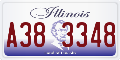 IL license plate A383348
