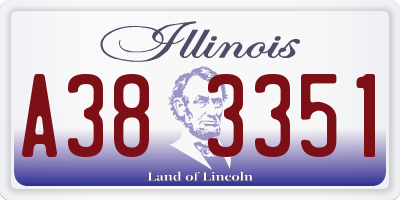 IL license plate A383351